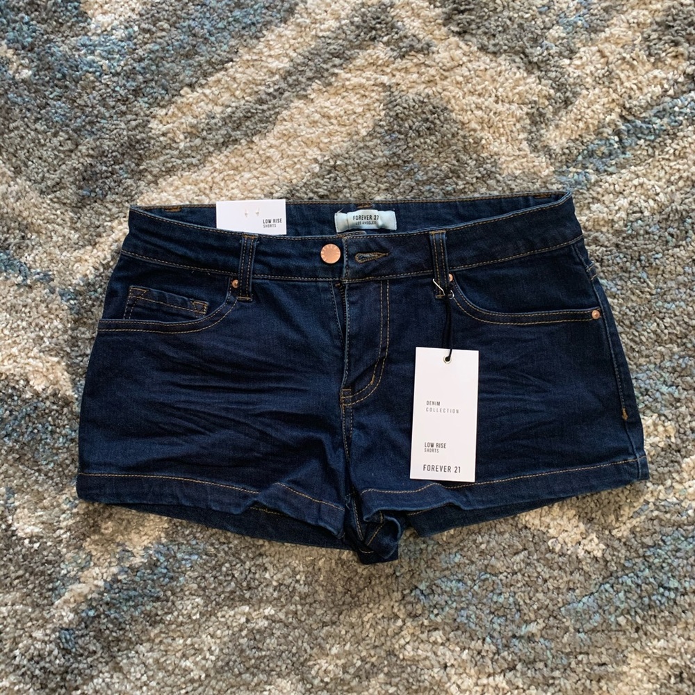 Dark denim shorts